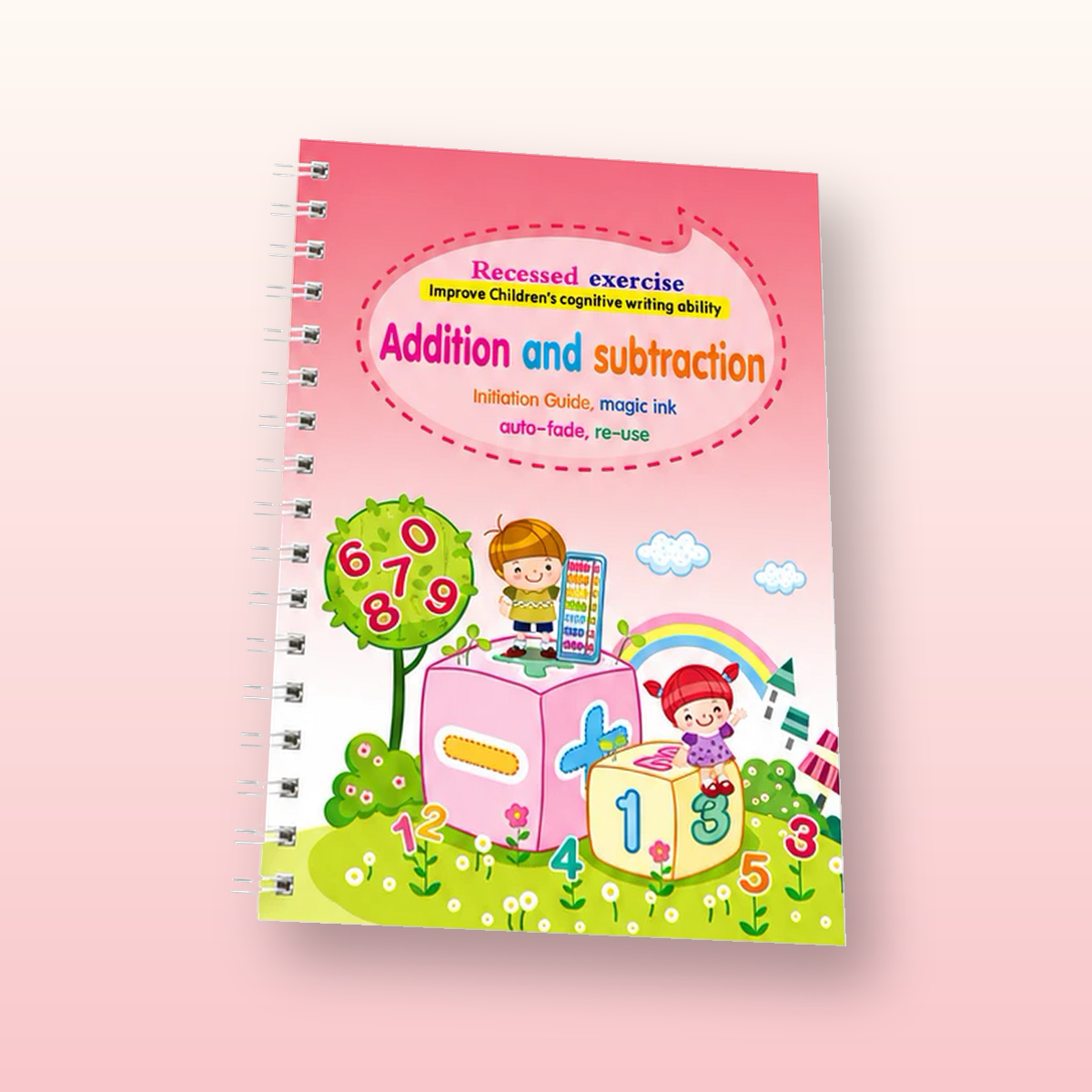 Addition and Subtraction workbook, angled view