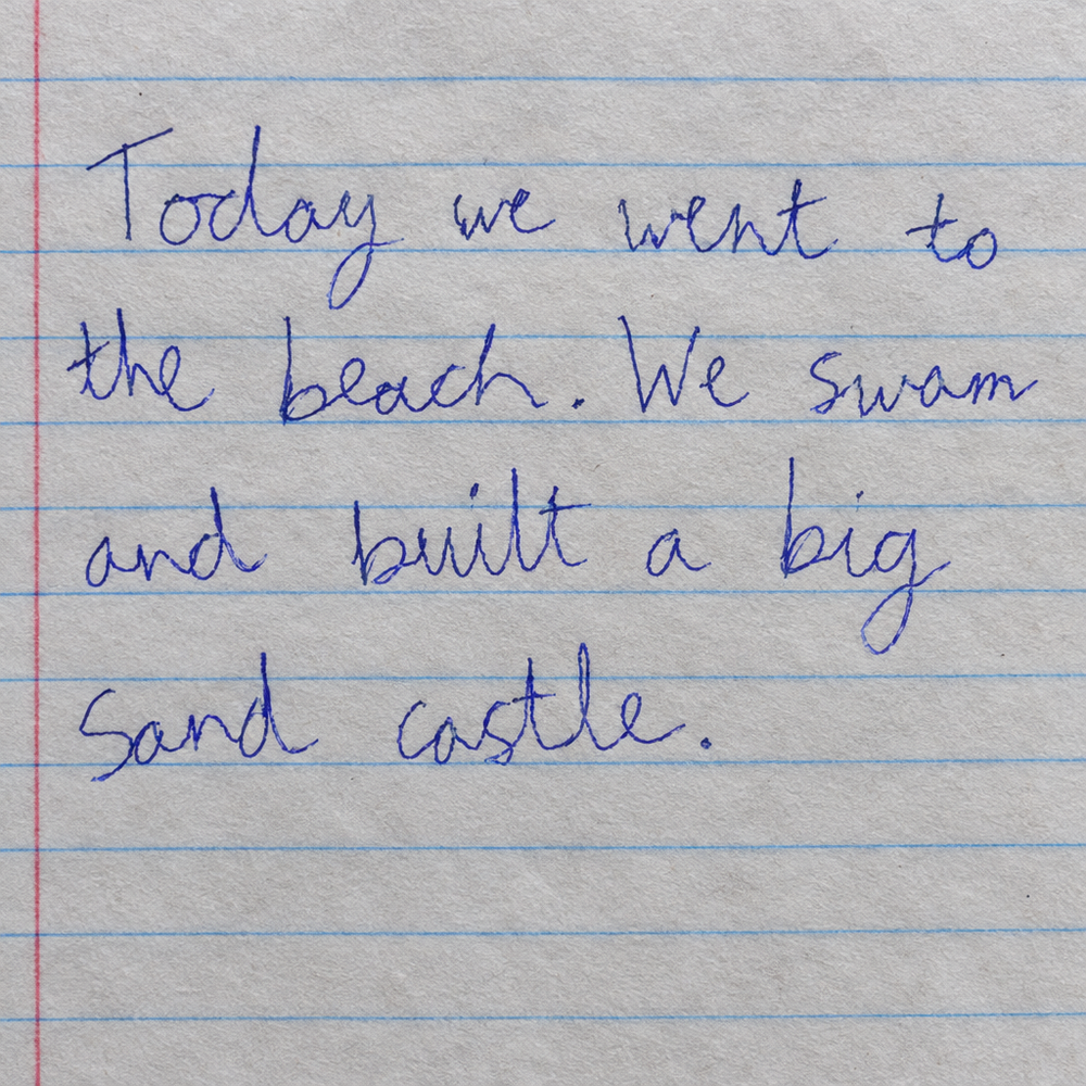 Before: uneven handwriting