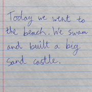 Before: uneven handwriting