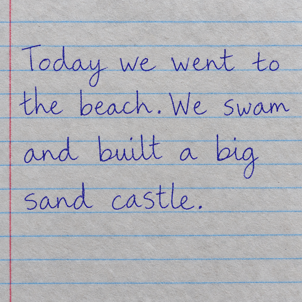 After: neater handwriting (example)